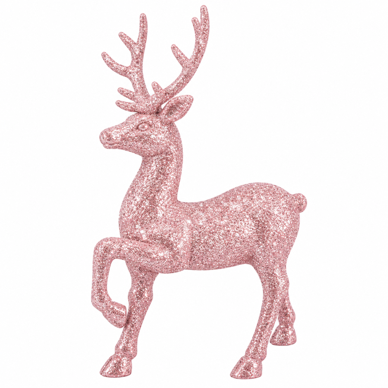 Ciondolo Renna di Natale Piccolo, Decorazione Albero di Natale Glamour, colore Rosa – addobbi natalizi eleganti Merry Worlds, foto 2